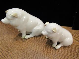 VINTAGE LOT OF 5 BELLEEK IRELAND WHITE PORCELAIN COLLECTIBLES